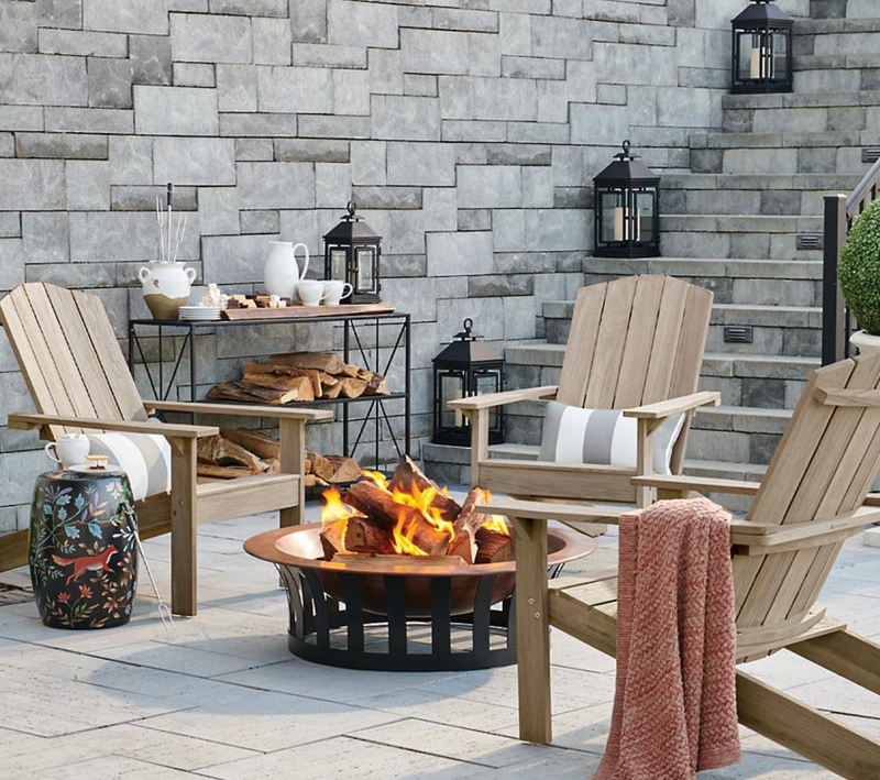 Classic Copper Fire Pit + Copper Firepit Top + Cover fire pit FrontGate   