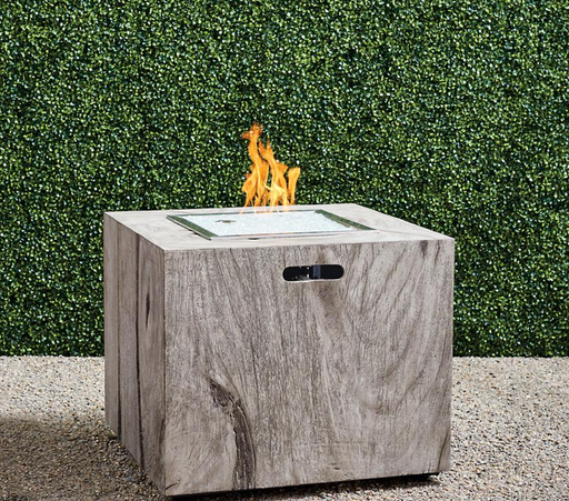 Bryndle Root Square Fire Table fire pit FrontGate Gray  