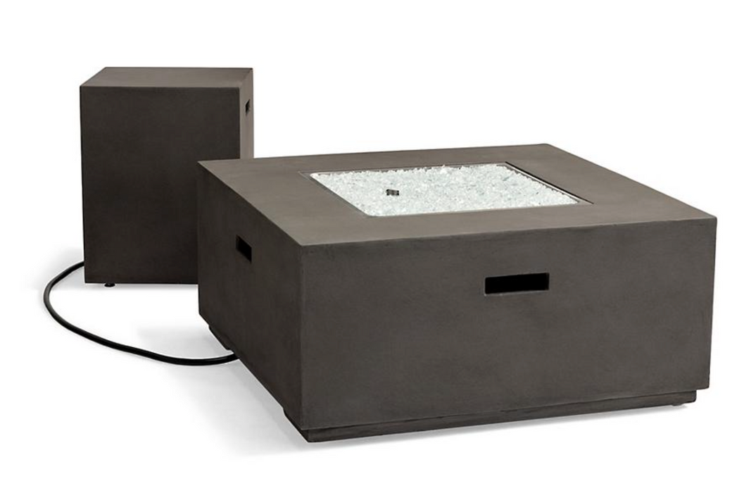 Cortina Fire Table in Gray + Cover fire pit FrontGate   