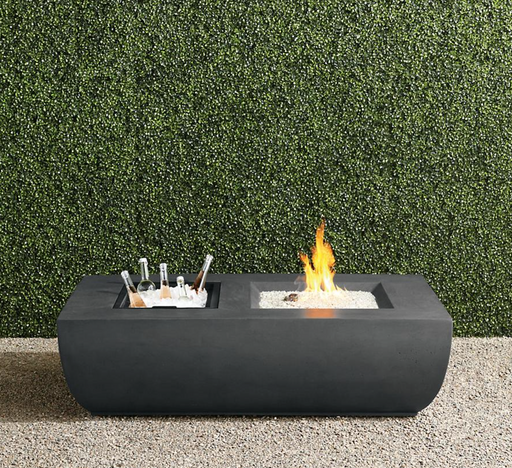 Mission Fire Table with Beverage Tub + Cover fire pit FrontGate   