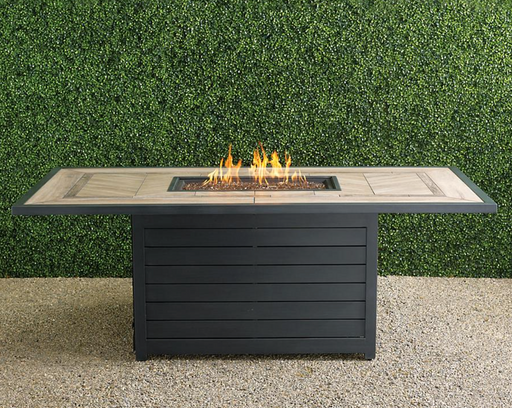 Athena Dining Fire Table + Cover fire pit FrontGate Athena Dining Fire Table + Cover  