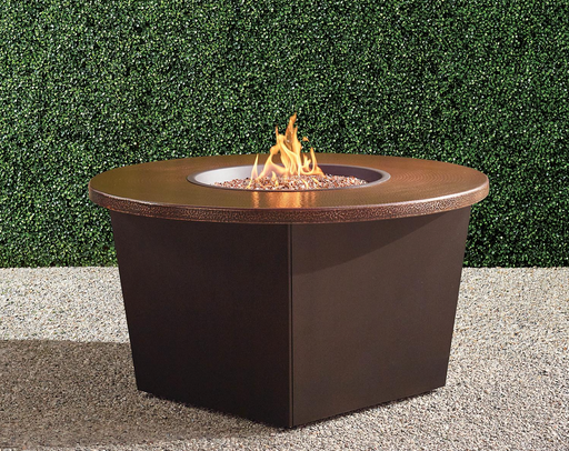 Bauer Hammered Copper Top Fire Table fire pit FrontGate   