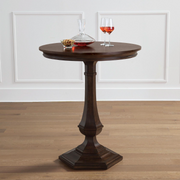 Hunter Round Bar Table Outdoor Games FrontGate Mocha  