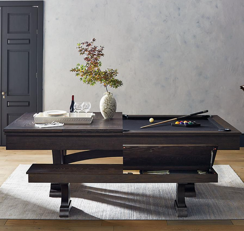 Dax Pool Table Bench Outdoor Games FrontGate   