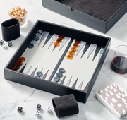 Leather Box Backgammon Set Outdoor Games FrontGate   