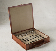 Eponine Leather Box Chess Set Outdoor Games FrontGate   