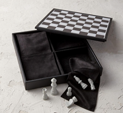 Leather Box Chess Set Outdoor Games FrontGate   