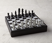 Leather Box Chess Set Outdoor Games FrontGate   