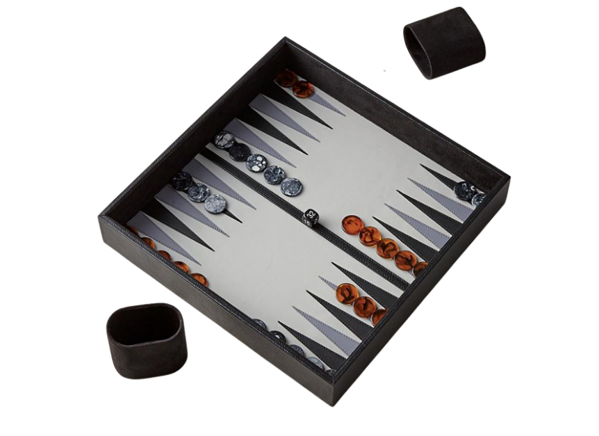 Leather Box Backgammon Set Outdoor Games FrontGate   