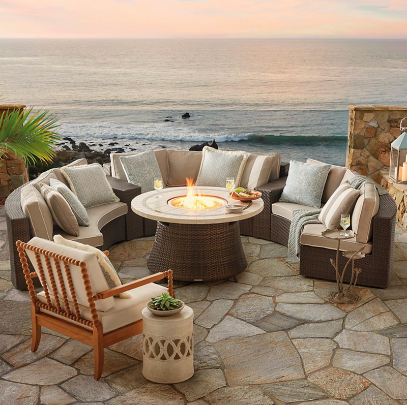 Pasadena II 5-pc. Modular Sofa Set in Bronze Finish outdoor seating Frontgate   