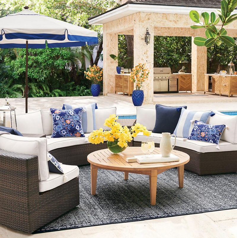 Pasadena II 5-pc. Modular Sofa Set in Bronze Finish outdoor seating Frontgate   