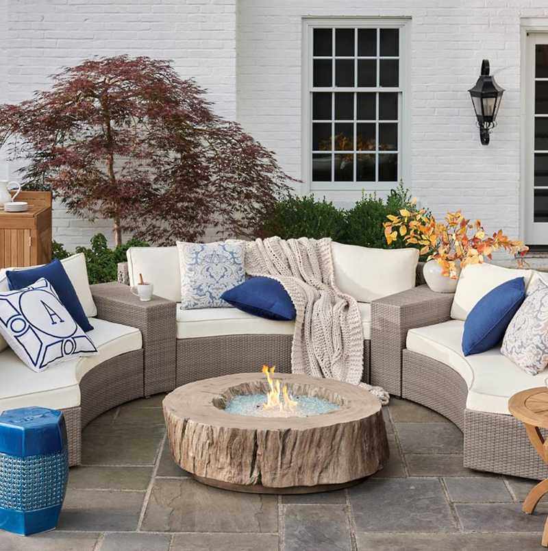 Pasadena II 5-pc. Modular Sofa Set in Dove Finish outdoor seating Frontgate   
