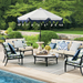 Carlisle 3-pc. Sofa Set in Onyx Finish outdoor seating Frontgate   