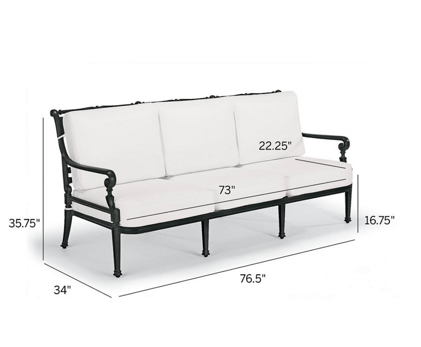 Carlisle 3-pc. Sofa Set in Onyx Finish outdoor seating Frontgate   