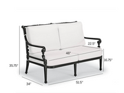 Carlisle 3-pc. Sofa Set in Onyx Finish outdoor seating Frontgate   