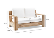 St. Kitts 3-pc. Sofa Set in Weathered Teak outdoor seating Frontgate   