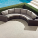Pasadena II 4-pc. Modular Sofa Set in Bronze Finish outdoor seating Frontgate Dove with Canvas Piping  