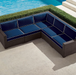 Palermo 5-pc. Modular Set in Bronze Finish outdoor seating Frontgate Indigo  