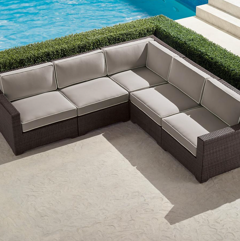 Palermo 5-pc. Modular Set in Bronze Finish outdoor seating Frontgate Dove  