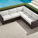 Palermo 5-pc. Modular Set in Bronze Finish outdoor seating Frontgate Snow  