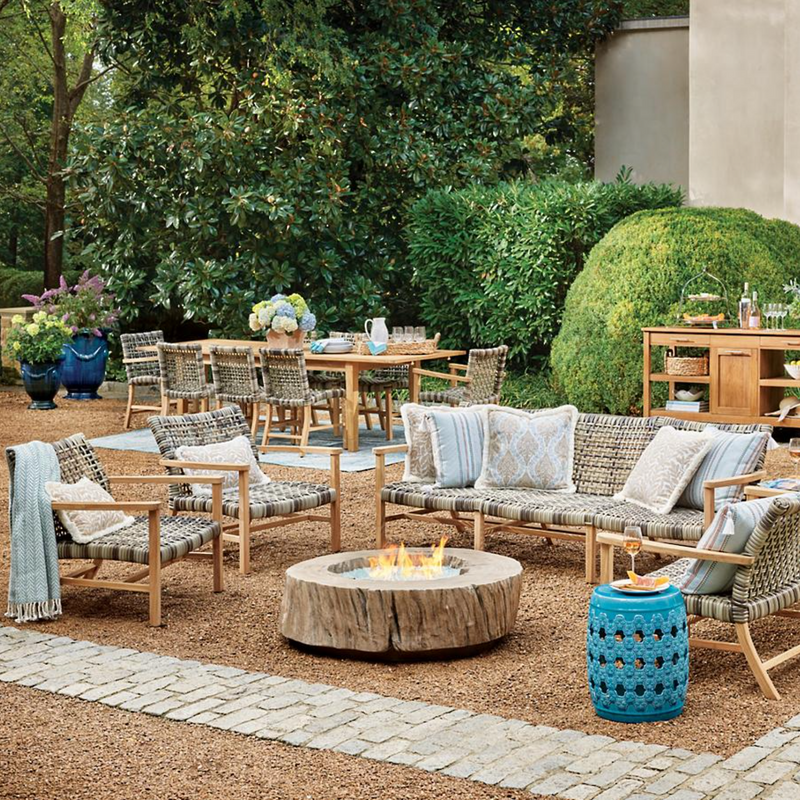 Isola 3-pc. Sofa Set in Natural Finish outdoor seating Frontgate   