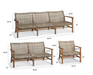 Isola 3-pc. Sofa Set in Natural Finish outdoor seating Frontgate   