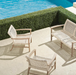 Isola 3-pc. Loveseat Set in Weathered Finish outdoor seating Frontgate   