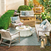 Isola 3-pc. Loveseat Set in Weathered Finish outdoor seating Frontgate   