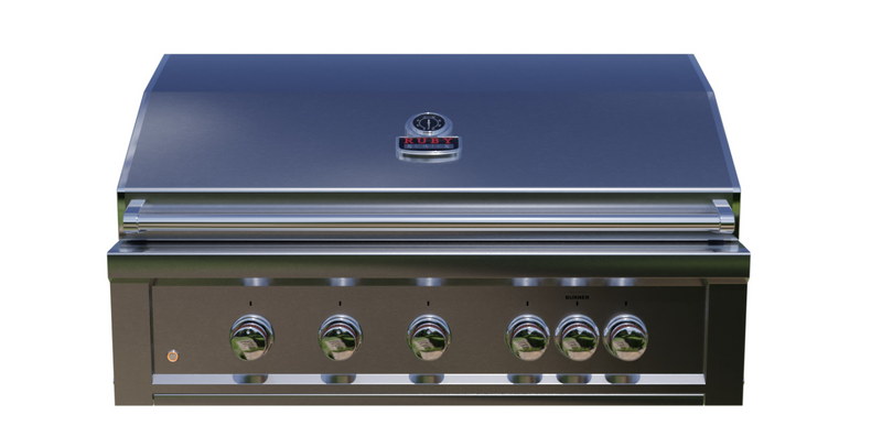 Ruby 5 Burner Pro-Sear 42" w/IR BBQ GRILL SunStone Barbecue Grills Ruby 5 Burner Pro-Sear 42" w/IR - LPG  