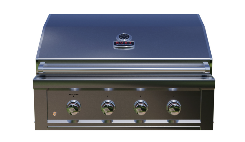 Ruby 4 Burner Pro-Sear 36" w/IR  SunStone Barbecue Grills Ruby 4 Burner Pro-Sear 36" w/IR - LPG  
