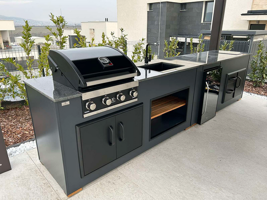 Outdoor Kitchen SunStone 30'' Gas Hybrid Single zone Grill + Premium Cover - 14.5F