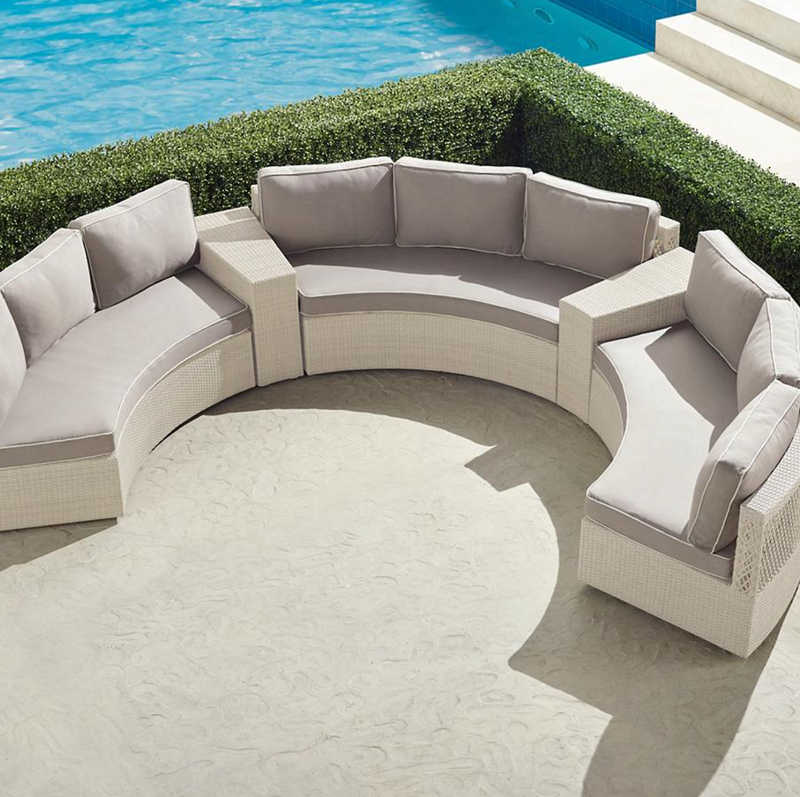 Pasadena II 5-pc. Modular Sofa Set in Ivory Finish
