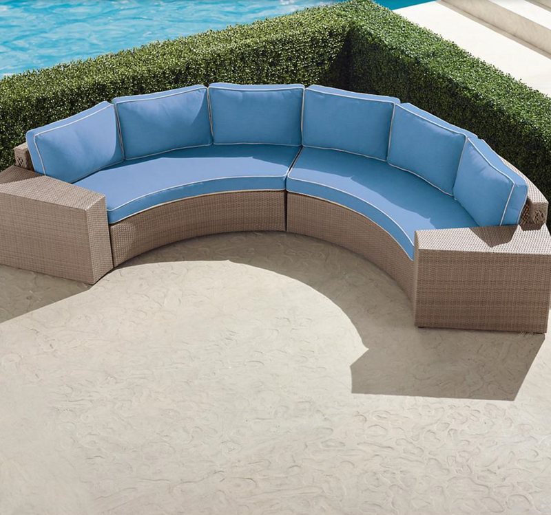 Pasadena II 4-pc. Modular Sofa Set in Dove Finish