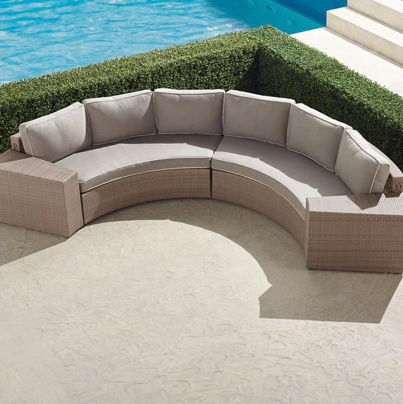 Pasadena II 4-pc. Modular Sofa Set in Dove Finish
