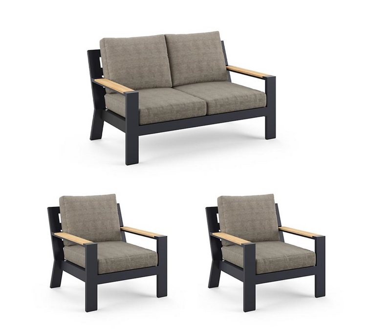 Calhoun 3-pc. Loveseat Set in Aluminum