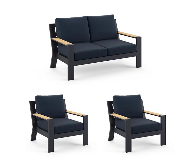 Calhoun 3-pc. Loveseat Set in Aluminum