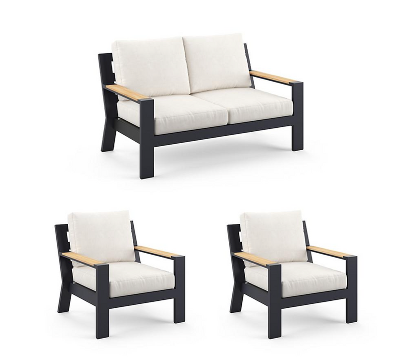 Calhoun 3-pc. Loveseat Set in Aluminum