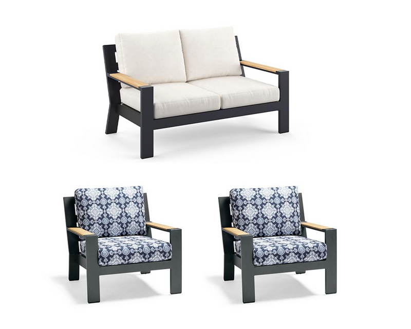 Calhoun 3-pc. Loveseat Set in Aluminum