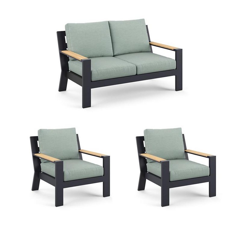 Calhoun 3-pc. Loveseat Set in Aluminum