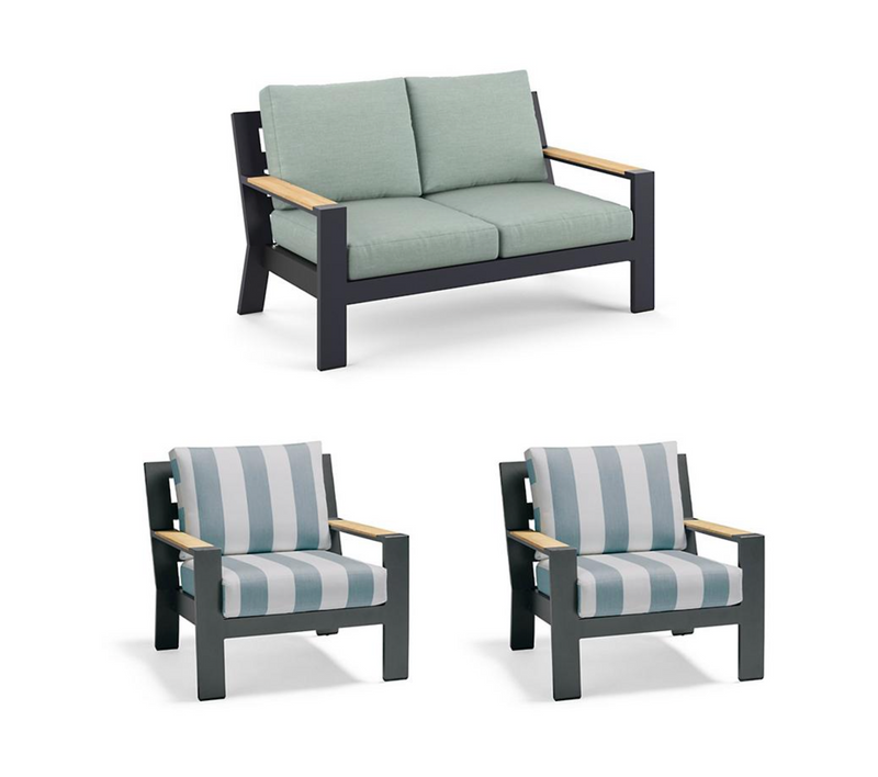 Calhoun 3-pc. Loveseat Set in Aluminum