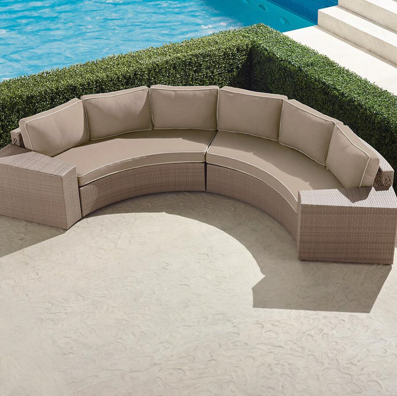 Pasadena II 4-pc. Modular Sofa Set in Dove Finish