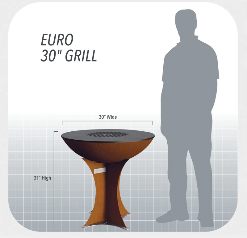The Arteflame Classic 30" Tall Euro Base Chef Max Bundle + 5 accessories