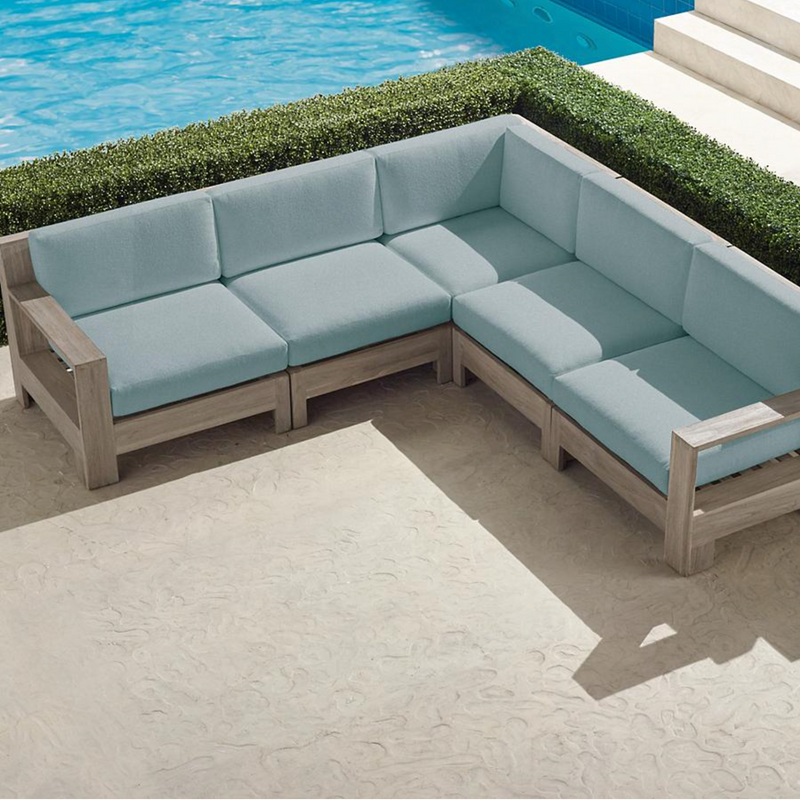 St. Kitts 5-pc. Modular Set in Weathered Teak