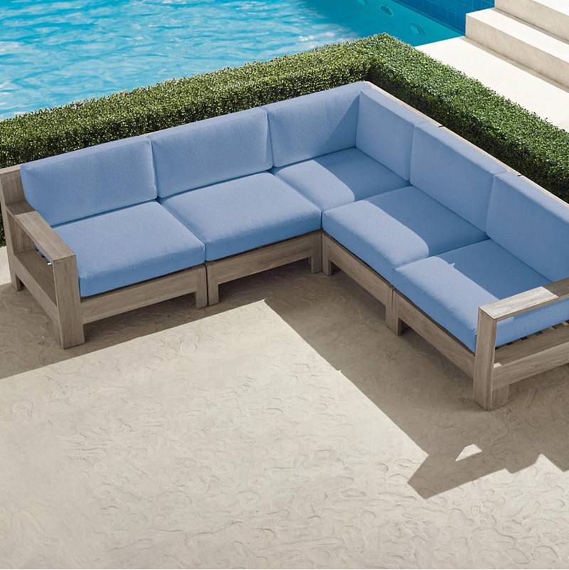 St. Kitts 5-pc. Modular Set in Weathered Teak