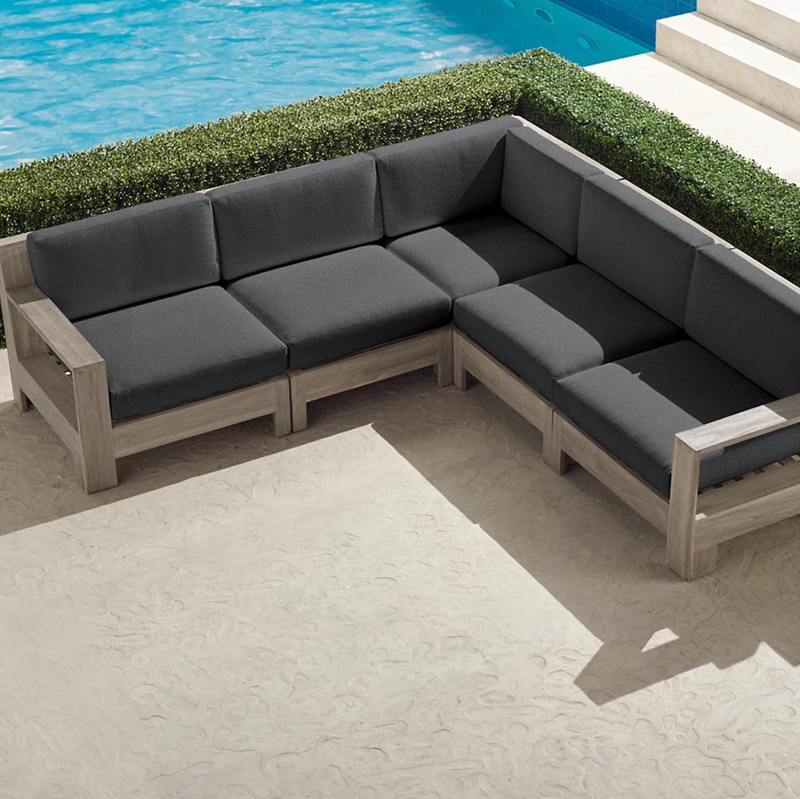 St. Kitts 5-pc. Modular Set in Weathered Teak