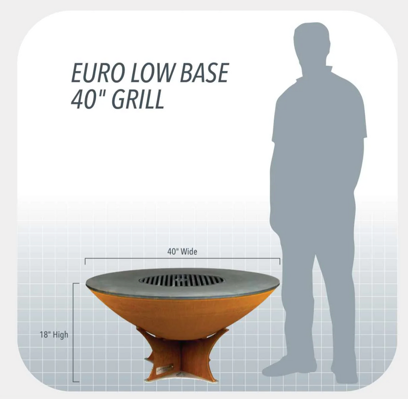 The Arteflame Classic 40" grill with low euro base