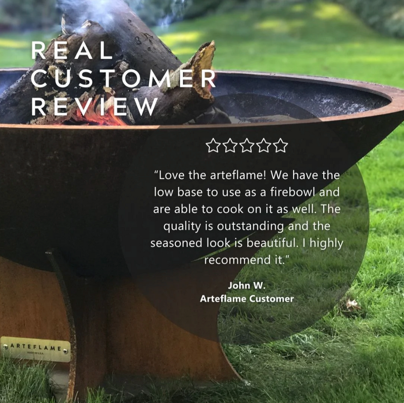 The Arteflame Classic 40" grill with low euro base