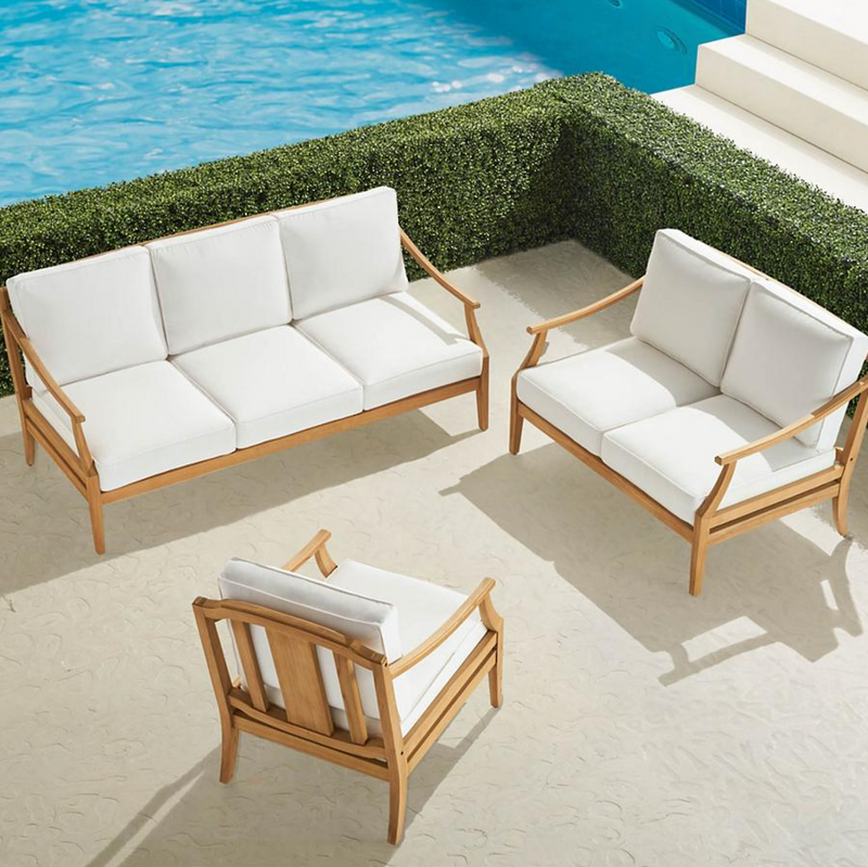 Trelon 3-pc. Teak Sofa Set