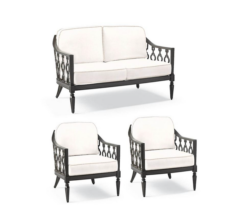 Avery 3-pc. Loveseat Set in Slate Finish