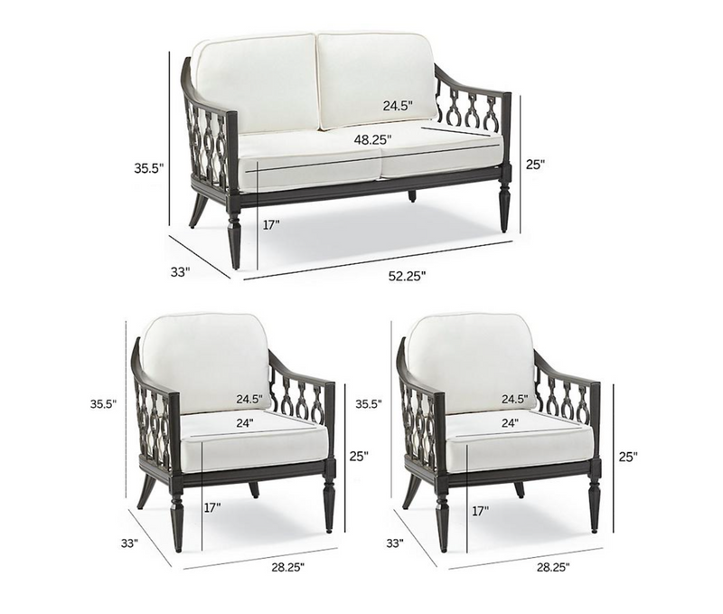 Avery 3-pc. Loveseat Set in Slate Finish